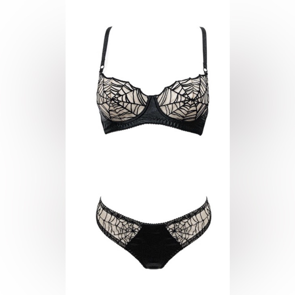 Gothic Couture Spider Lingerie Set